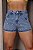 Short Jeans Bordado de Abacaxi Cintura Alta com Barra – 100% Algodão - Imagem 4