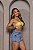 Short Jeans Bordado de Abacaxi Cintura Alta com Barra – 100% Algodão - Imagem 7
