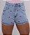 Short Jeans Marmorizado com Bordado de Flor – Cintura Alta com Barra | 100% Algodão - Imagem 1