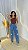 Calça Feminina Wide Leg Jeans lavagem marmorizada com Detalhe Destroyed e Cós Alto | Sem elastano - Imagem 1