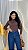 Calça Feminina Wide Leg Jeans Escura Lisa Cós Alto | Sem Elastano - Imagem 3