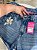 Short Jeans Feminino MOM com Detalhe de Flor Bordada Cós Alto e Lavagem Marmorizada | Sem Elastano - Imagem 6