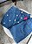 Saia Jeans Feminina Azul com Bordado de Corações Brancos – Cós Alto | 100% Algodão (Sem Elastano) - Imagem 4