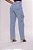 Calça Feminina Jeans Wide Leg Cargo | Lavagem Clara | Com bolsos nas laterais | Cos Alto | Sem Elastano  - 100% Algodão - Imagem 7