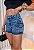Short Jeans Cargo Feminino Marmorizado com Botões – Cós Alto | 100% Algodão (Sem Elastano) - Imagem 5