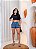 Short Jeans Cargo Feminino Marmorizado com Botões – Cós Alto | 100% Algodão (Sem Elastano) - Imagem 6