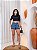 Short Jeans Cargo Feminino Marmorizado com Botões – Cós Alto | 100% Algodão (Sem Elastano) - Imagem 1