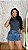 Short Jeans Feminino Cintura Alta Com Barra Desfiada e Bordado de Margarida | 100% Algodão - Sem Elastano - Imagem 8