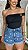 Short Jeans Feminino Cintura Alta Com Barra Desfiada e Bordado de Margaridinhas | 100% Algodão - Sem Elastano - Imagem 2