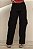 Calça Jeans Feminina Wide Leg Cargo | Lavagem Preta | Com bolsos nas laterais | Cos Alto | Sem Elastano - 100% Algodão - Imagem 4