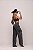 Calça Jeans Feminina Wide Leg Cargo | Lavagem Preto Estonado | Cos Alto | Sem Elastano - Imagem 2