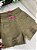 Bermuda Jeans Feminina Cintura Alta Lavagem Verde Caqui Com Detalhe Destroyed - Sem Elastano - Imagem 2
