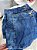 Short Saia Cargo Jeans Cintura Alta Lavagem Azul Escura Com Detalhes de Botões | Sem Elastano - Imagem 9