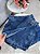 Short Saia Cargo Jeans Cintura Alta Lavagem Azul Escura Com Detalhes de Botões | Sem Elastano - Imagem 8