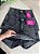 Short Saia Preto Estonado Com Strass / Brilho Feminino Cintura Alta - Sem Elastano 100% Algodão - Imagem 6