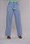 Calça Jeans Feminina Wide Leg Cintura Alta Lavagem Azul Claro | Sem Elastano 100% algodão - Imagem 2