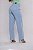 Calça Jeans Feminina Wide Leg Cintura Alta Lavagem Azul Claro | Sem Elastano 100% algodão - Imagem 3