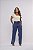Calça Jeans Feminina Wide Leg Cintura Alta Lavagem Marmorizada | Sem Elastano 100% algodão - Imagem 7