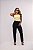 Calça Jeans MOM Cintura Alta Básica Preta Lisa | Sem Elastano - Imagem 5