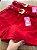 Short Jeans Feminino Vermelho MOM Cintura Alta Com Cinto Removível - Imagem 4
