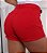 Short Jeans Feminino Vermelho MOM Cintura Alta Com Cinto Removível - Imagem 2
