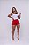 Short Jeans Feminino Vermelho Cintura Alta Com Aplicações- Sem Elastano - Imagem 11