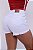 Short Jeans Feminino Branco Cintura Alta Desfiado Com Bordado Corações Vermelhos- Sem Elastano - Imagem 13