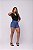 Short Jeans Feminino Cintura Alta De Barra Lavagem Azul Com Aplicação Strass - Imagem 11
