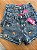 Short Jeans Feminino Cintura Alta Com Barra e Bordado Cerveja - Sem Elastano - Imagem 1