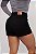 Short Jeans Feminino Cintura Alta MOM Preto com Brilho - Sem Elastano - Imagem 5