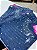 Short Jeans Feminino Plus Size Com Cintura Alta Aplicações de Strass e Pedras Brancas- Sem Elastano - Imagem 7