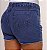 Short Jeans Feminino Plus Size Com Cintura Alta Aplicações de Strass e Pedras Brancas- Sem Elastano - Imagem 6