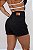 Short Jeans Feminino Plissado Cintura Alta Com Barra e Aplicações de Brilho Lavagem Estonada- Sem Elastano - Imagem 5