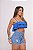 Short Jeans Feminino Cintura Alta Com Bordados de Âncora Lavagem Azul- Sem Elastano - Imagem 6