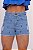 Short Jeans Feminino Cintura Alta Com Bordados de Âncora Lavagem Azul- Sem Elastano - Imagem 4