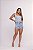 Short Jeans Feminino Cintura Alta Lavagem Marmorizada Com Modelagem Balonê e Bolsos Frontais- Sem Elastano - Imagem 6