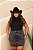 Saia Jeans Feminina Plus Size Cintura Alta Modelo Cargo - Sem Elastano - Imagem 1
