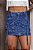 Saia Jeans Cargo Feminina Cintura Alta Lavagem Mamorizada Com Barra e Detalhe de Fivela- 100% Algodão - Imagem 4
