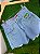 Short Jeans Feminino Cós Alto Com Barra a Laser Lavagem Clara e Aplicações Copa do Mundo Brasil- Sem Elastano - Imagem 7