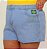 Short Jeans Feminino Plus Size Cós Alto Com Barra a Laser Lavagem Clara e Aplicações Copa do Mundo Brasil- Sem Elastano - Imagem 5