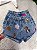 Short Jeans Boiadeira Cintura Alta Com Barra e Aplicações DTF | Lavagem Clara | Sem Elastano - Imagem 4