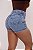 Short Jeans Boiadeira Cintura Alta Com Barra e Aplicações DTF | Lavagem Clara | Sem Elastano - Imagem 5