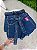 Short Jeans Cintura Alta Feminino Com Barra a Laser e Cinto Com Aplicações Douradas| Sem Elastano - Imagem 7