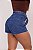 Short Jeans Cintura Alta Feminino Com Barra a Laser e Cinto Com Aplicações Douradas| Sem Elastano - Imagem 5