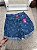 Short Jeans MOM Feminino Cintura Alta Lavagem Azul com Aplicações de Ilhós- Sem Elastano - Imagem 12