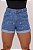 Short Jeans MOM Feminino Cintura Alta Lavagem Azul com Aplicações de Ilhós- Sem Elastano - Imagem 4