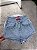 Short Saia Jeans Feminino Cintura Alta Lavagem Clara com Aplicações Strass Brasil- Sem Elastano - Imagem 10