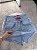 Short Saia Jeans Feminino Cintura Alta Lavagem Clara com Aplicações Strass Brasil- Sem Elastano - Imagem 7
