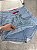 Short Saia Jeans Feminino Cintura Alta Lavagem Clara com Aplicações Strass Brasil- Sem Elastano - Imagem 5