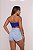 Short Saia Jeans Feminino Cintura Alta Lavagem Clara com Aplicações Strass Brasil Copa do Mundo- Sem Elastano - Imagem 2